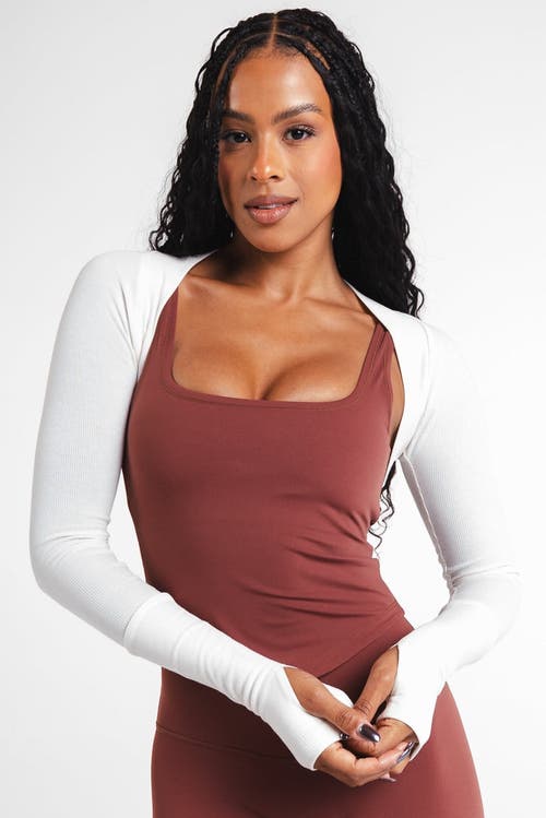 Vitality Easy Rib Shrug In Brown