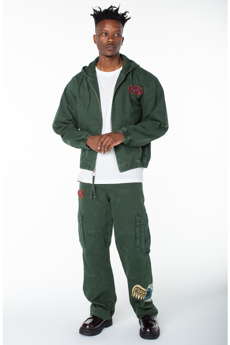 Invaders Flying Eyeball Zip Up Hoodie Jacket, Alternate, color, FOREST