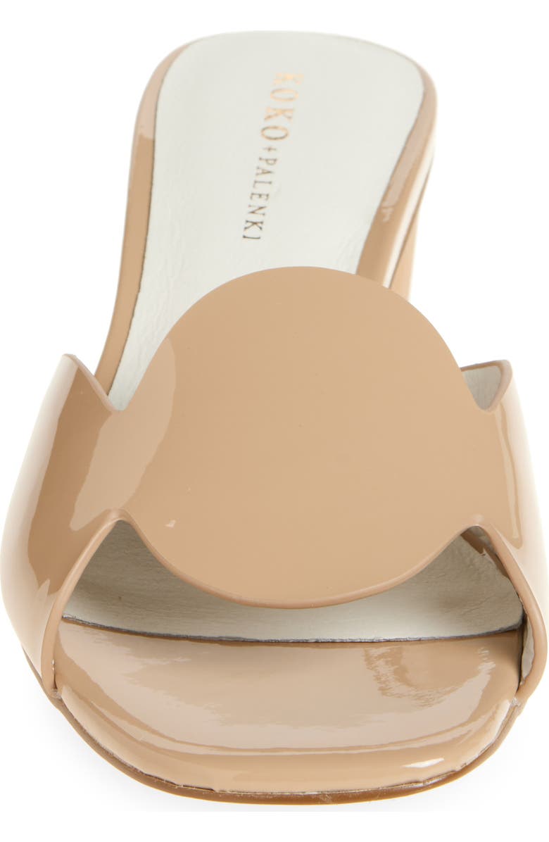 KOKO + PALENKI Orbit Slide Sandal, Alternate, color, Beige Patent