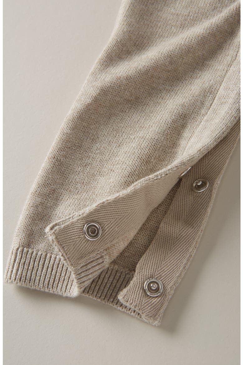 Sweater Romper, Alternate, color, BEIGE OATMEAL BEAR