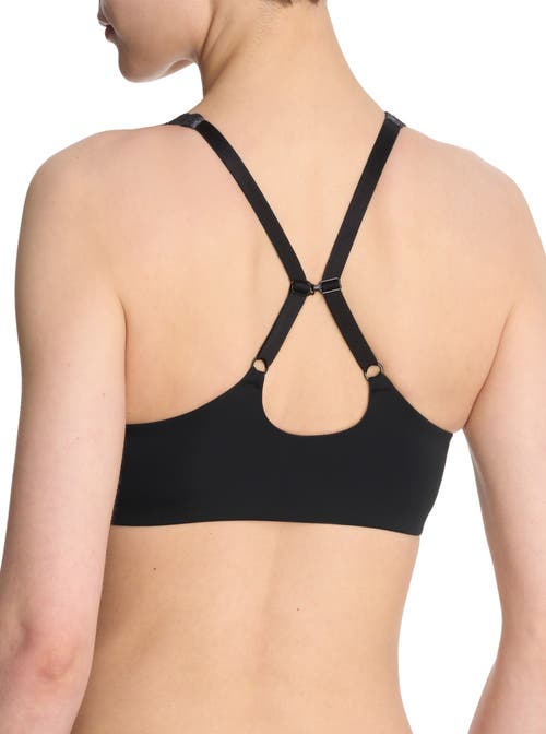 Natori Pure Luxe Covertible Front Close Underwire Bra In Black