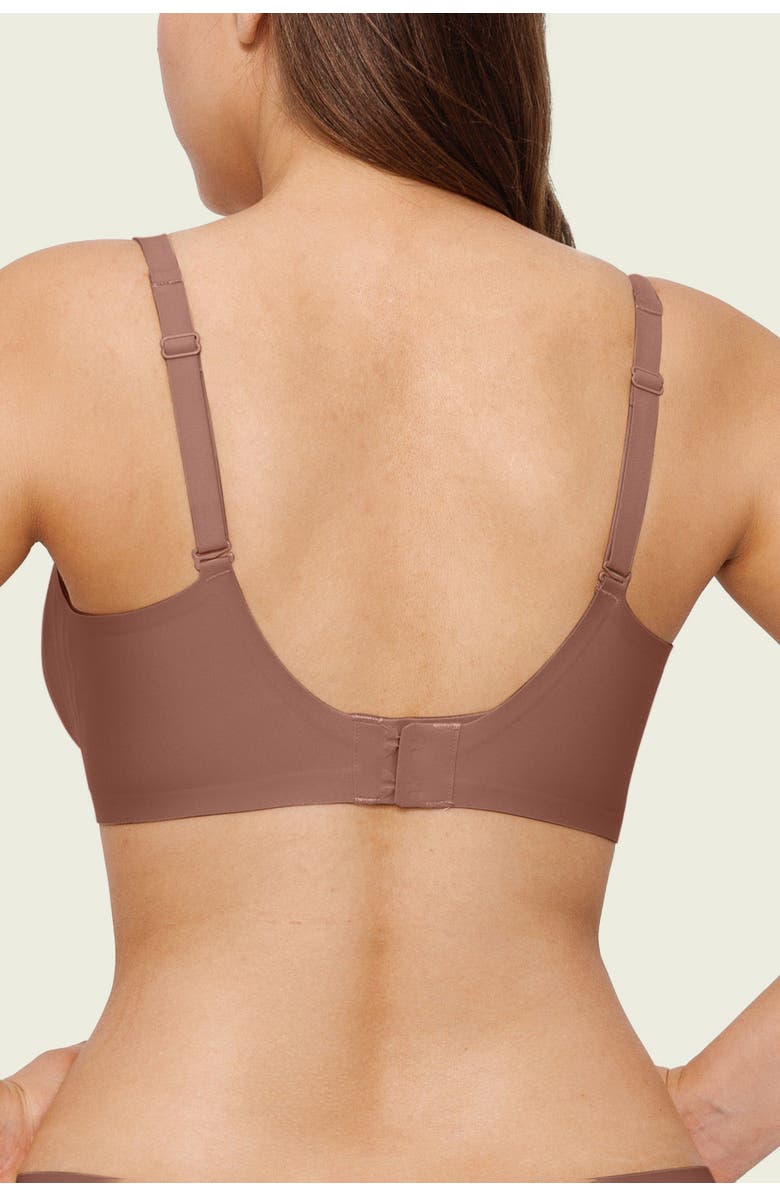 Popilush Seamless Wireless Jelly Leopard Contour Minimizer Support Bra, Alternate, color, Mocha Brown