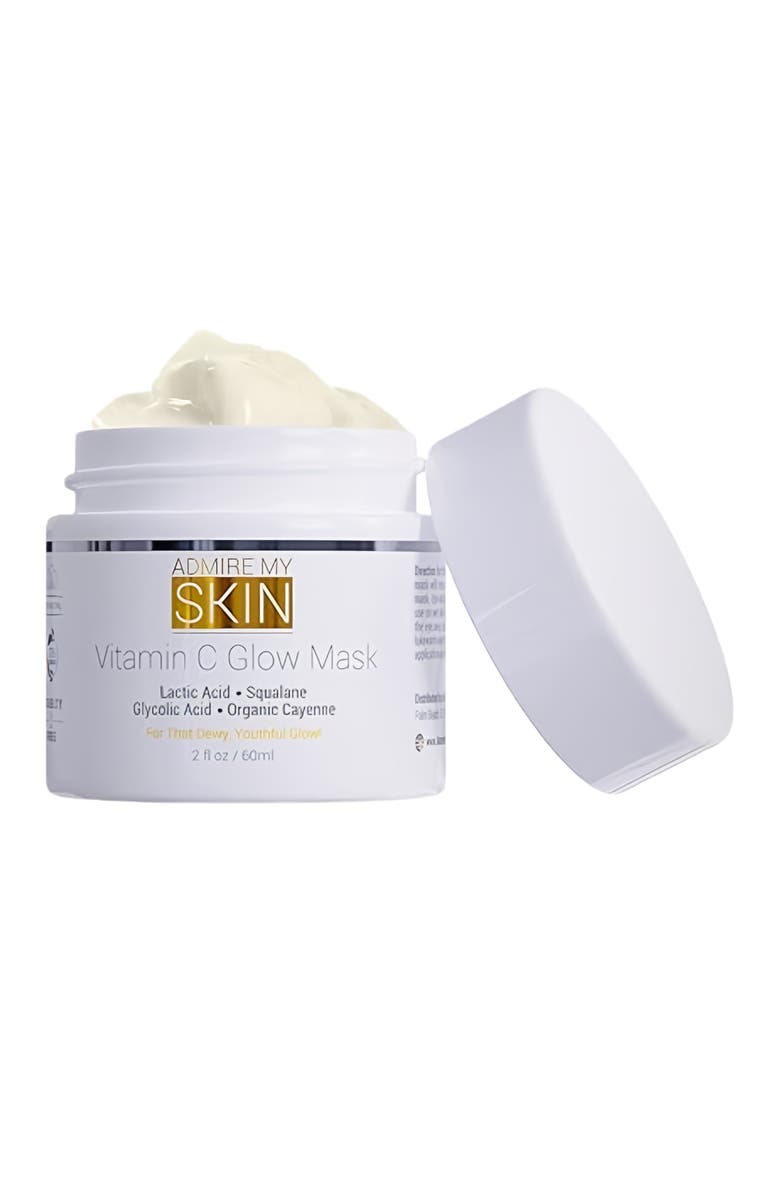 Admire My Skin Vitamin C Glow Mask for Brightening - Contains Glycolic and Lactic Acids, Alternate, color, Clear