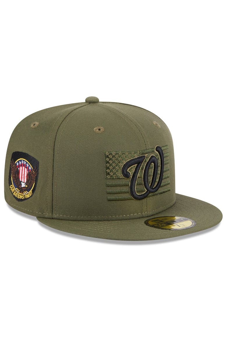New Era Men's New Era  Green Washington Nationals 2023 Armed Forces Day On-Field 59FIFTY Fitted Hat, Main, color, 