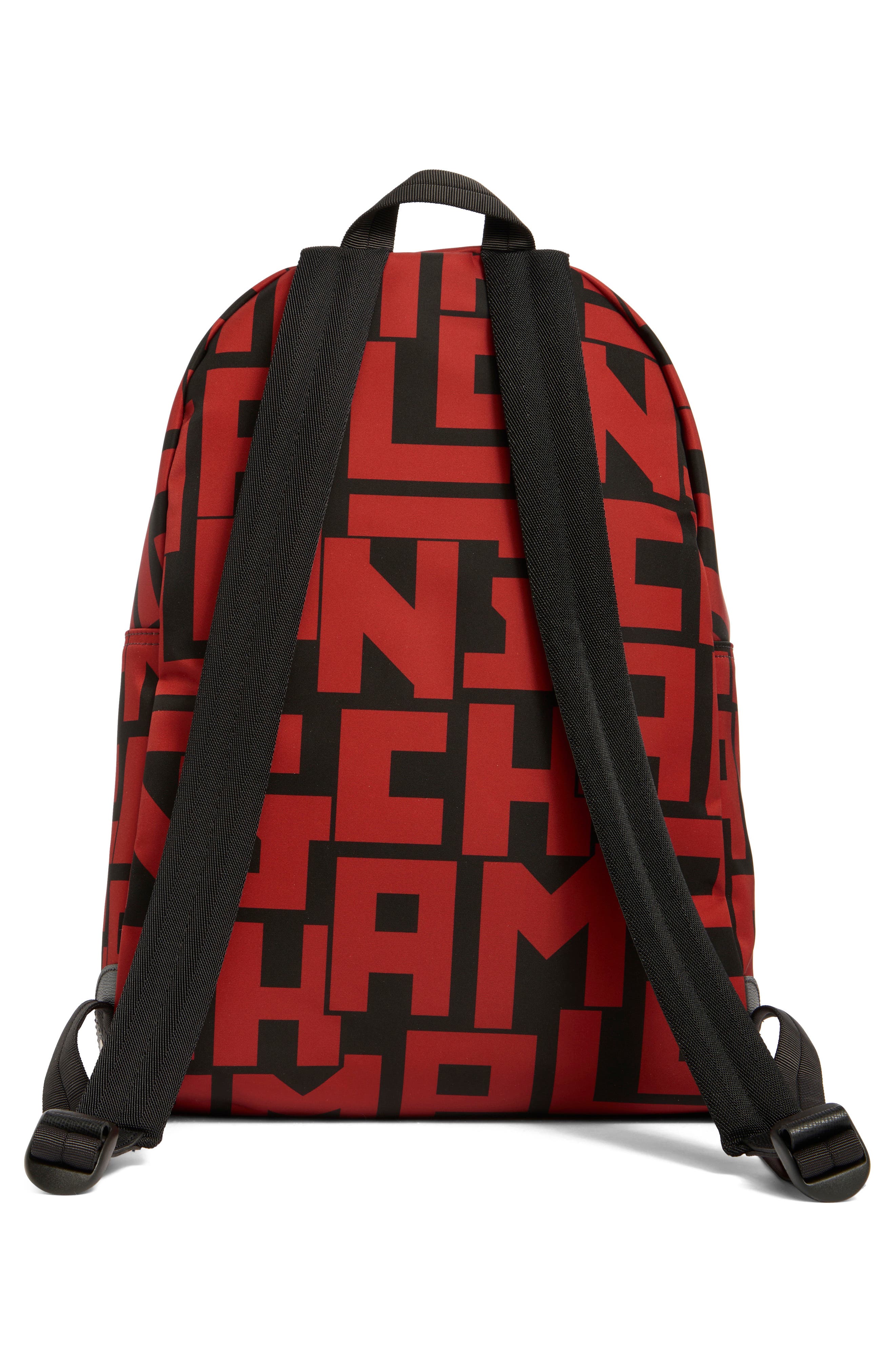 Longchamp Le Pliage Medium Backpack, Alternate, color, Black/ Brick