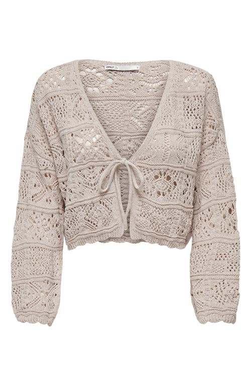 Only Onlbeach Knit Cardigan In Gray