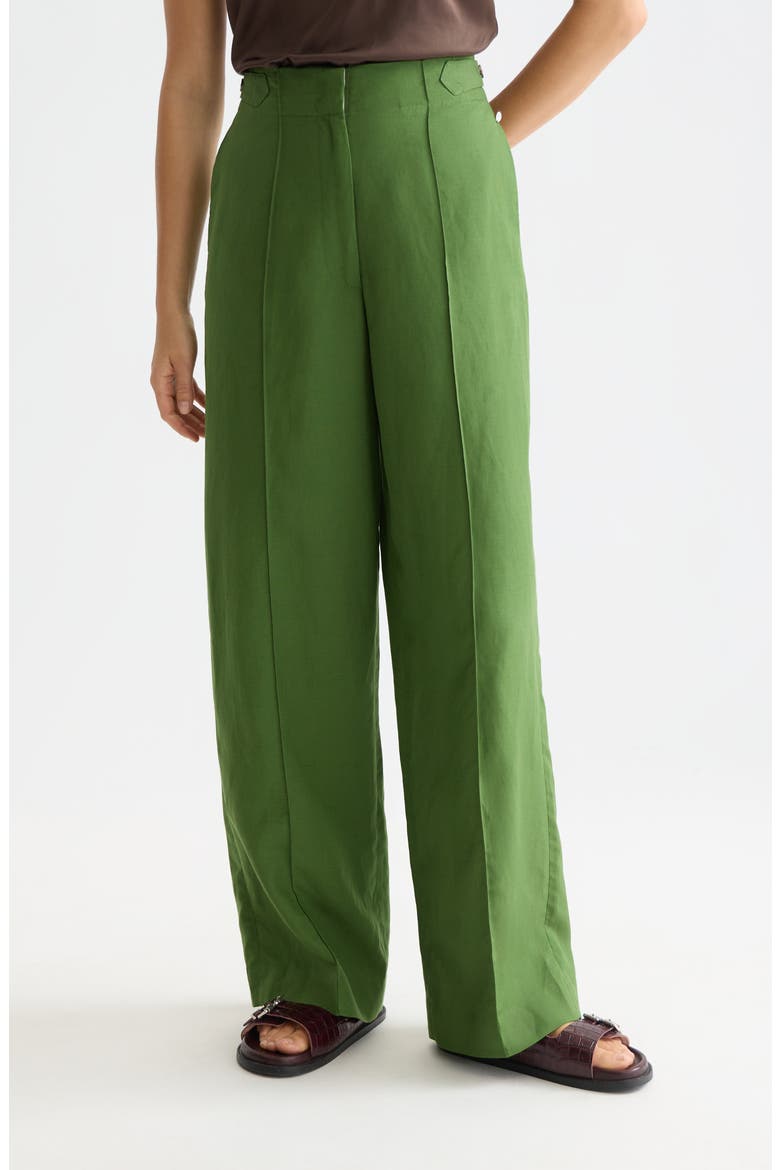 Lou High Rise Wide Leg Pants, Main, color, GARDEN GREEN