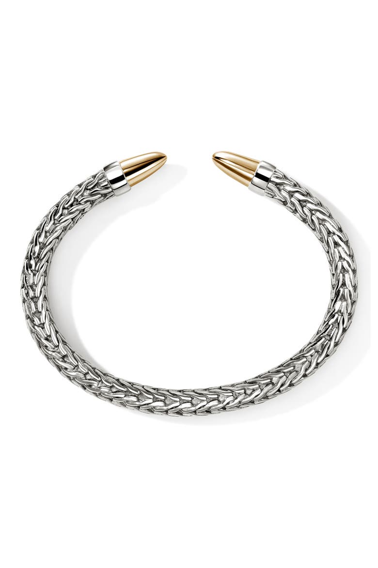 Spear 50 Flex Cuff Bracelet, Alternate, color, SILVER AND GOLD