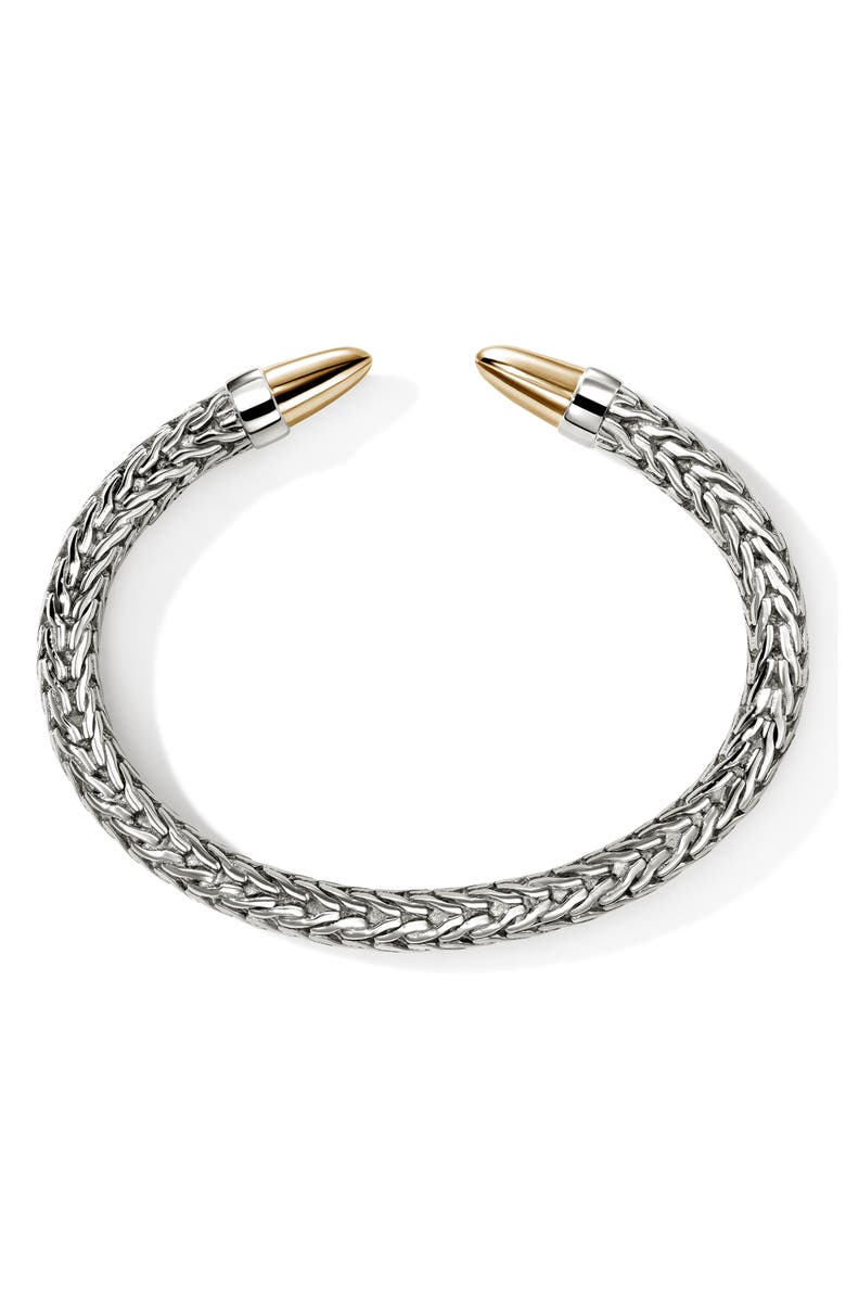 John Hardy Spear 50 Flex Cuff Bracelet, Alternate, color, Silver And Gold