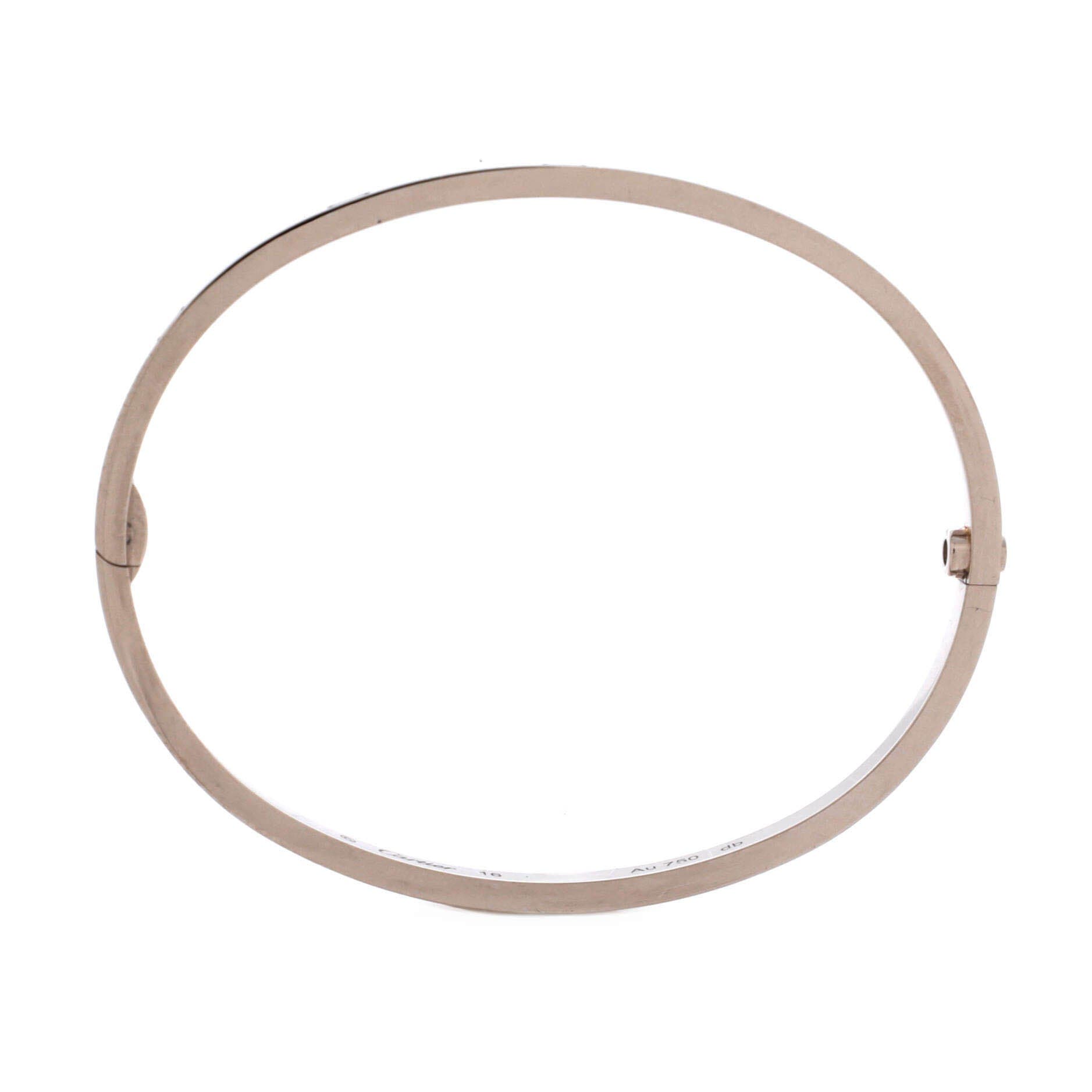 Love Bracelet 18K White Gold Small, Alternate, color, Metallic Gold