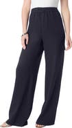 Roaman's Wide Leg Cargo Knit Jean