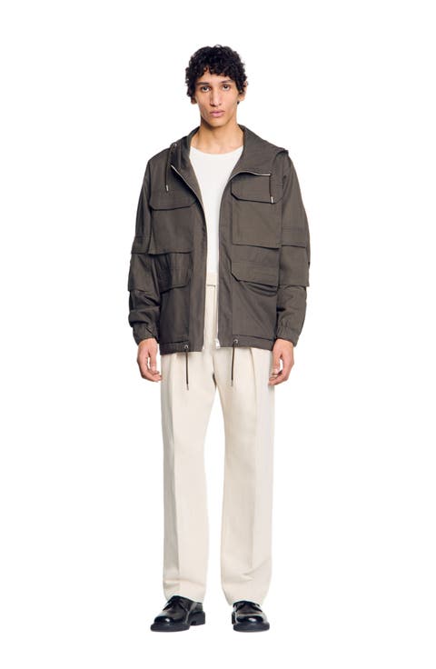 Hooded military parka