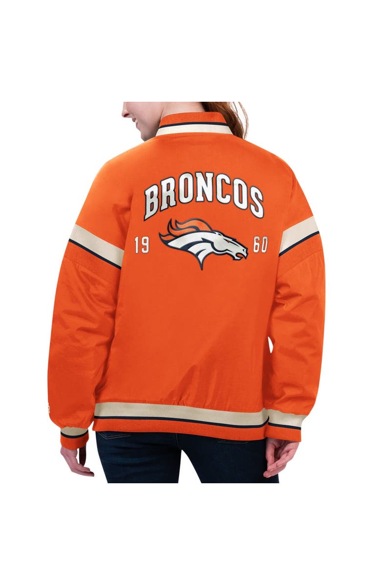 STARTER Women's Starter Orange Denver Broncos Tournament Full-Snap Varsity Jacket, Alternate, color, 