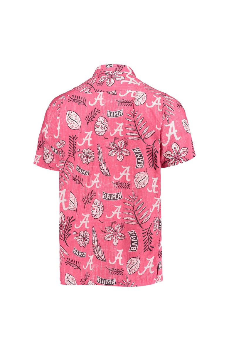 Wes & Willy Men's Wes & Willy Crimson Alabama Crimson Tide Vintage Floral Button-Up Shirt, Alternate, color, 