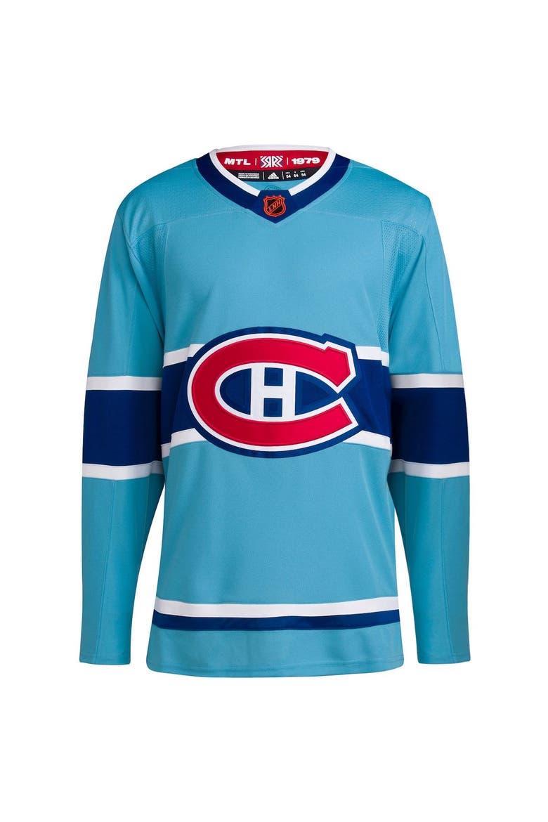 Men's adidas Light Blue Montreal Canadiens Reverse Retro 2.0 Authentic Blank Jersey, Alternate, color, Light Blue