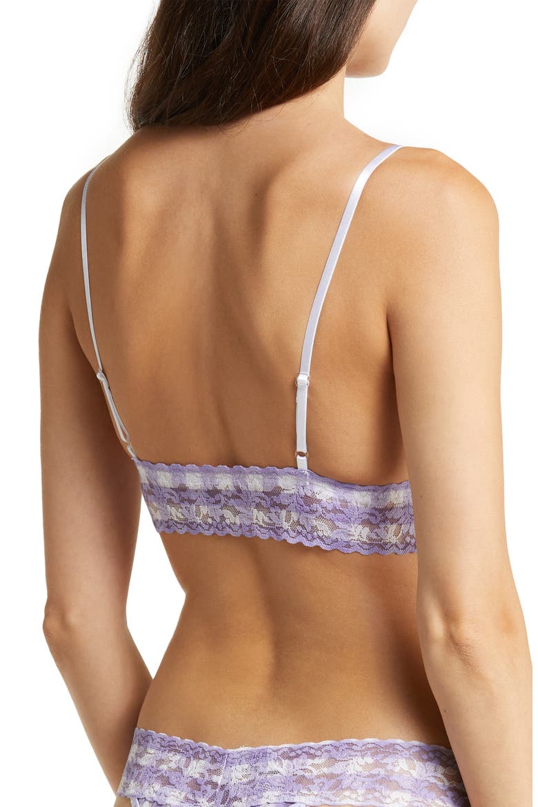 Padded Lace Bralette, Alternate, color, VARSITY GINGHAM