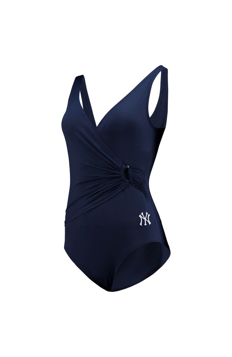 Tommy Bahama Women's Tommy Bahama Navy New York Yankees Pearl Clara One-Piece Swimsuit, Alternate, color, Navy