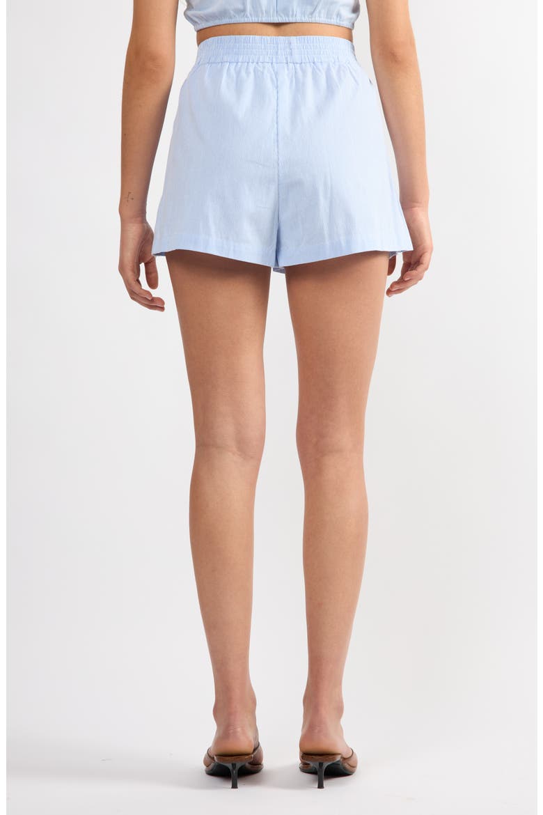 Everyday Stripe Cotton Shorts, Alternate, color, BLUE STRIPE