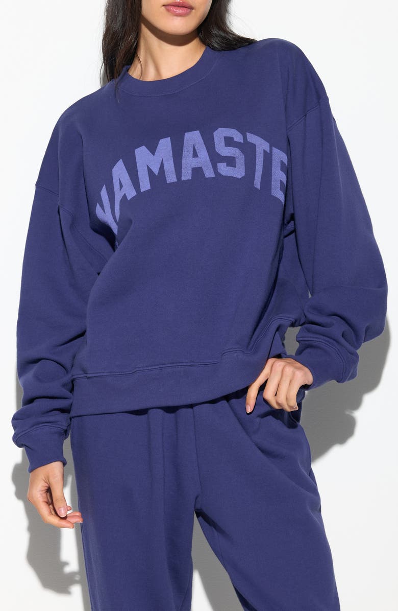 Spiritual Gangster Namaste La Brea Graphic Sweatshirt, Main, color, Eclipse