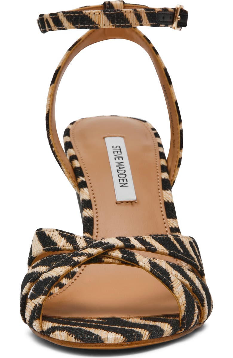 Steve Madden Harbor Ankle Strap Wedge Sandal, Alternate, color, Zebra