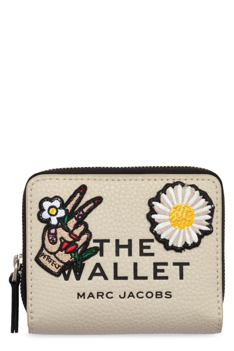 The Mini Compact Wallet, Main, color, CLOUD WHITE MULTI
