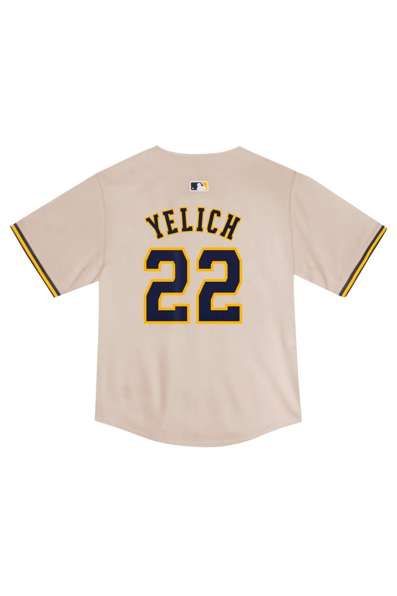 Toddler Nike Christian Yelich Cream Milwaukee Brewers Home Game Jersey, Alternate, color, Cream