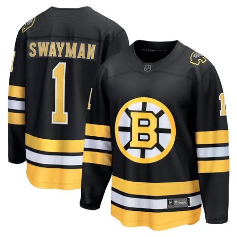 Men's Fanatics Jeremy Swayman Black Boston Bruins Home Breakaway Player Jersey