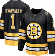 FANATICS Men's Fanatics Jeremy Swayman Black Boston Bruins Home Breakaway Player Jersey