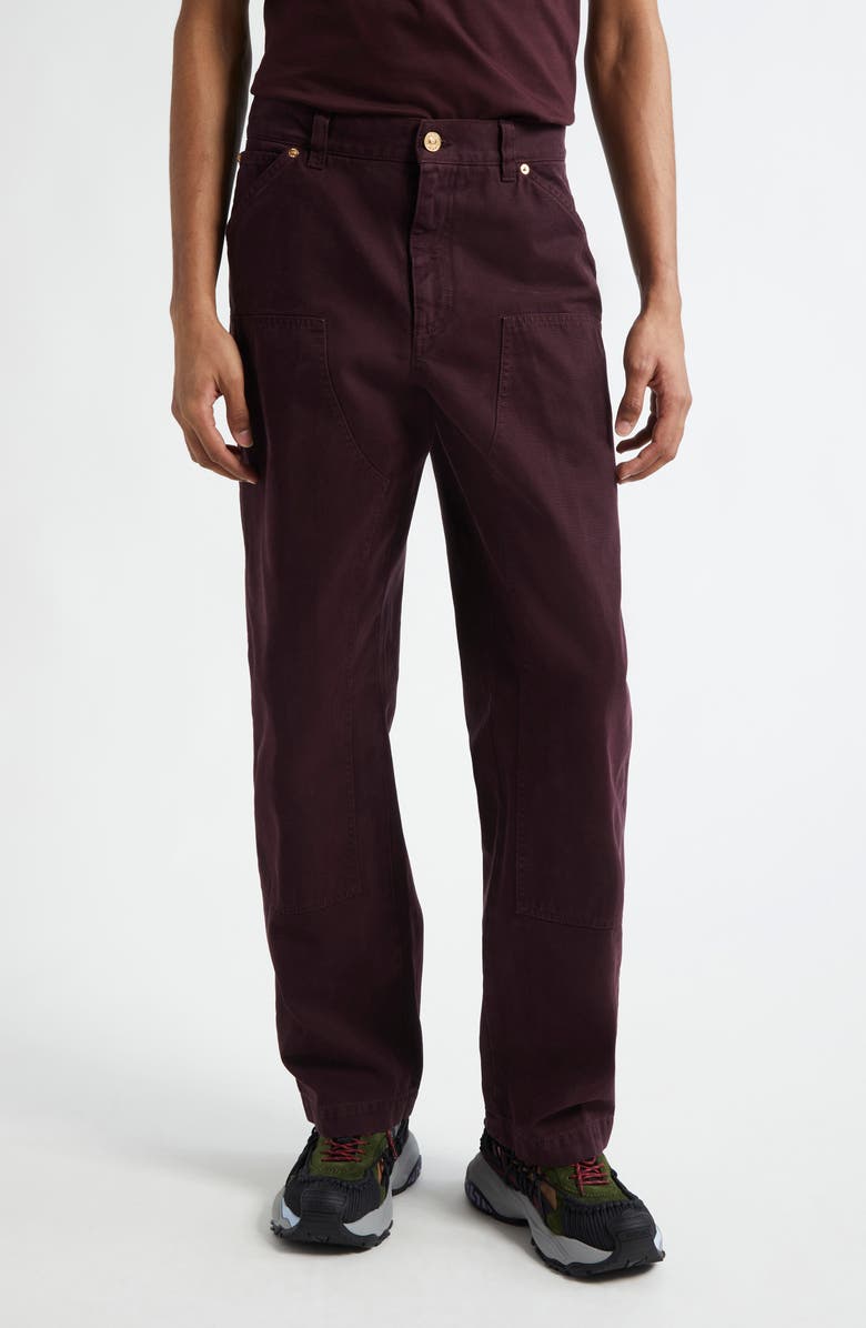 Versace Straight Leg Jeans, Main, color, 