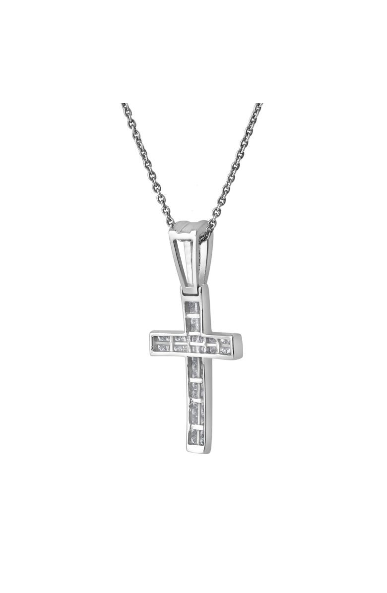 LuvMyJewelry Seraphyne 1 Ct Cross 14K Gold Diamond Pendant, Alternate, color, 14K White Gold