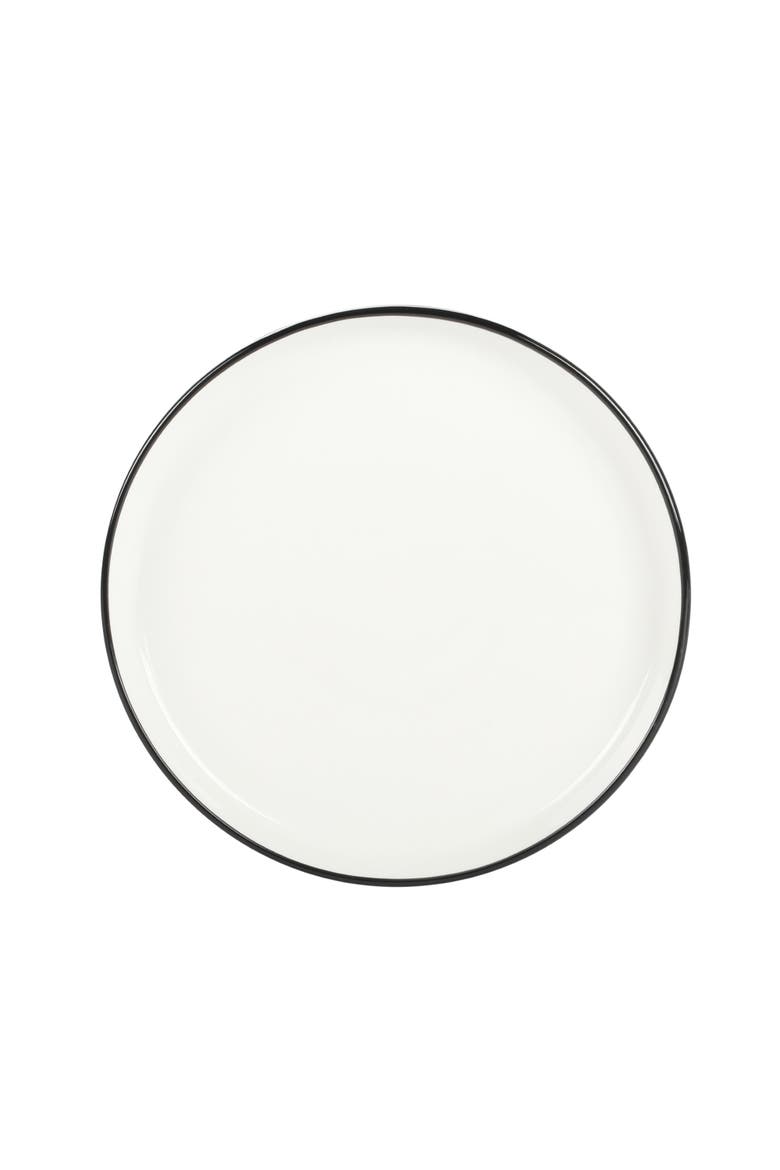 Oslo 16 Piece Dinnerware Set, Alternate, color, White with Black Rim