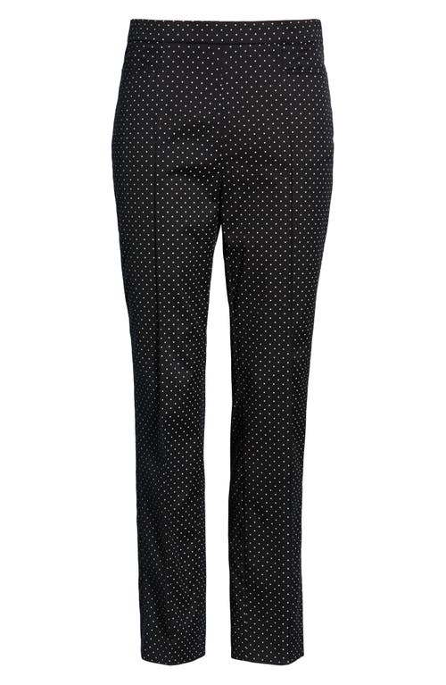 Akris Punto Franca Polka-dot Stretch Polka-dot Pants In Black/cream