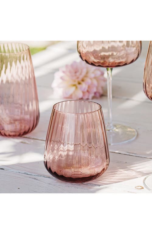 Vietri Francesca Double Old Fashioned Glass In Pink