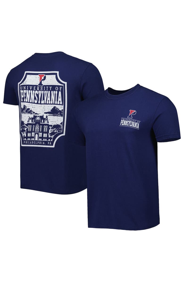 IMAGE ONE Men's Navy Pennsylvania Quakers Logo Campus Icon T-Shirt, Main, color, 