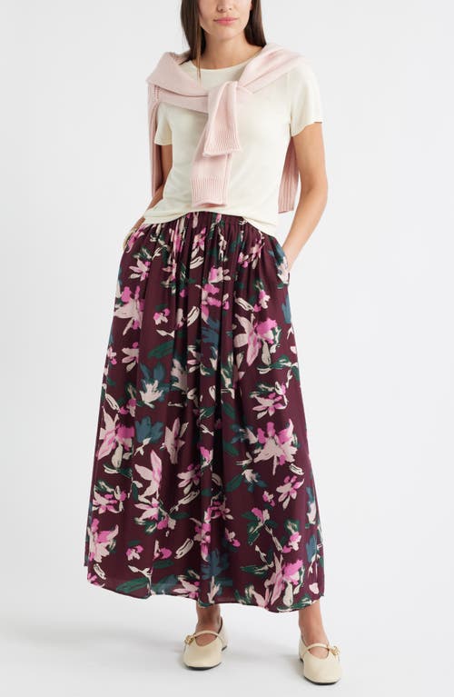 Caslon ® Print Pleated Maxi Skirt In Multi