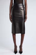 TOM FORD Guanteria Lambskin Leather Pencil Skirt