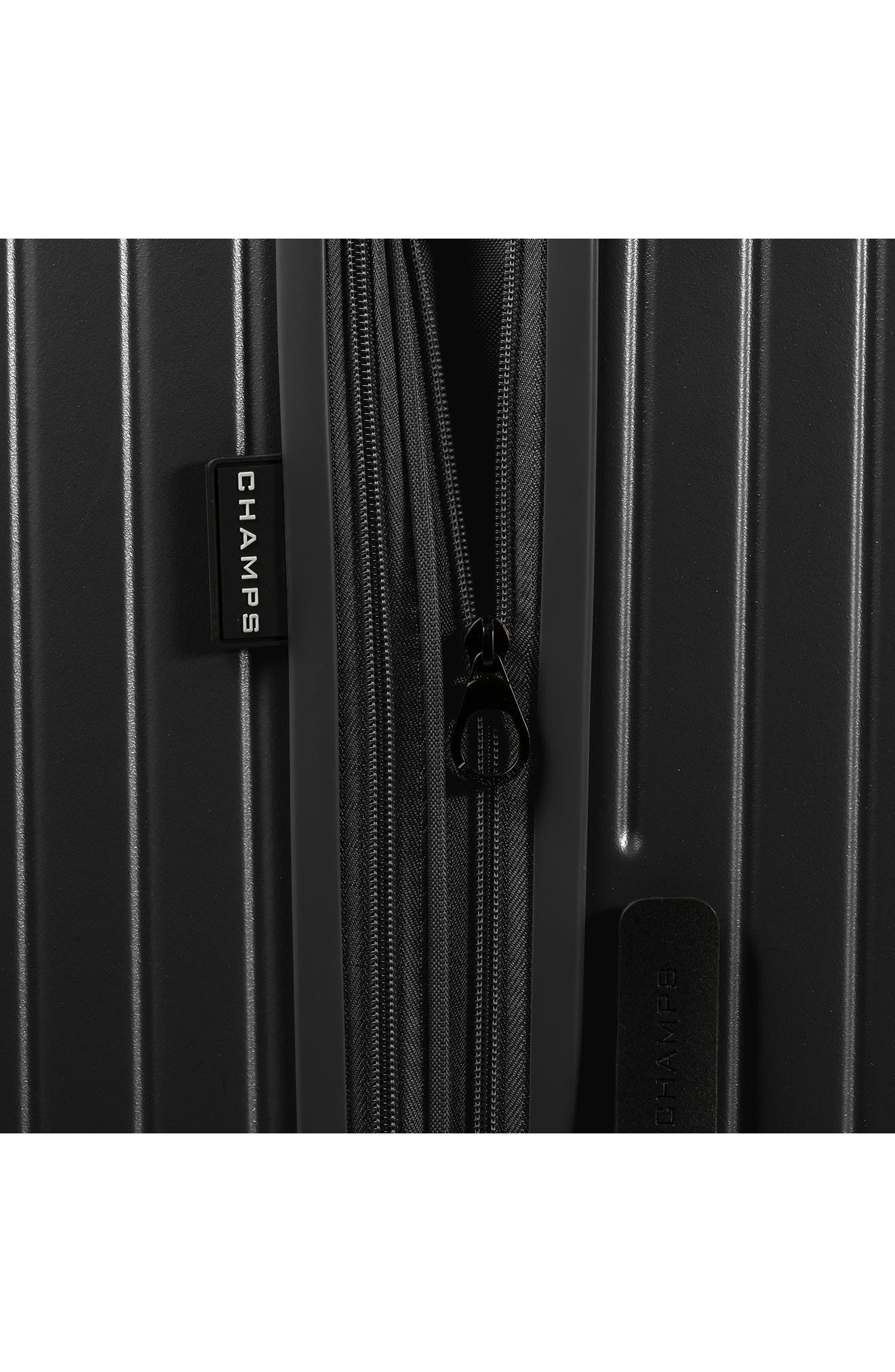 CHAMPS Fresh II 3-Piece Wheeled Luggage Set, Alternate, color, Black