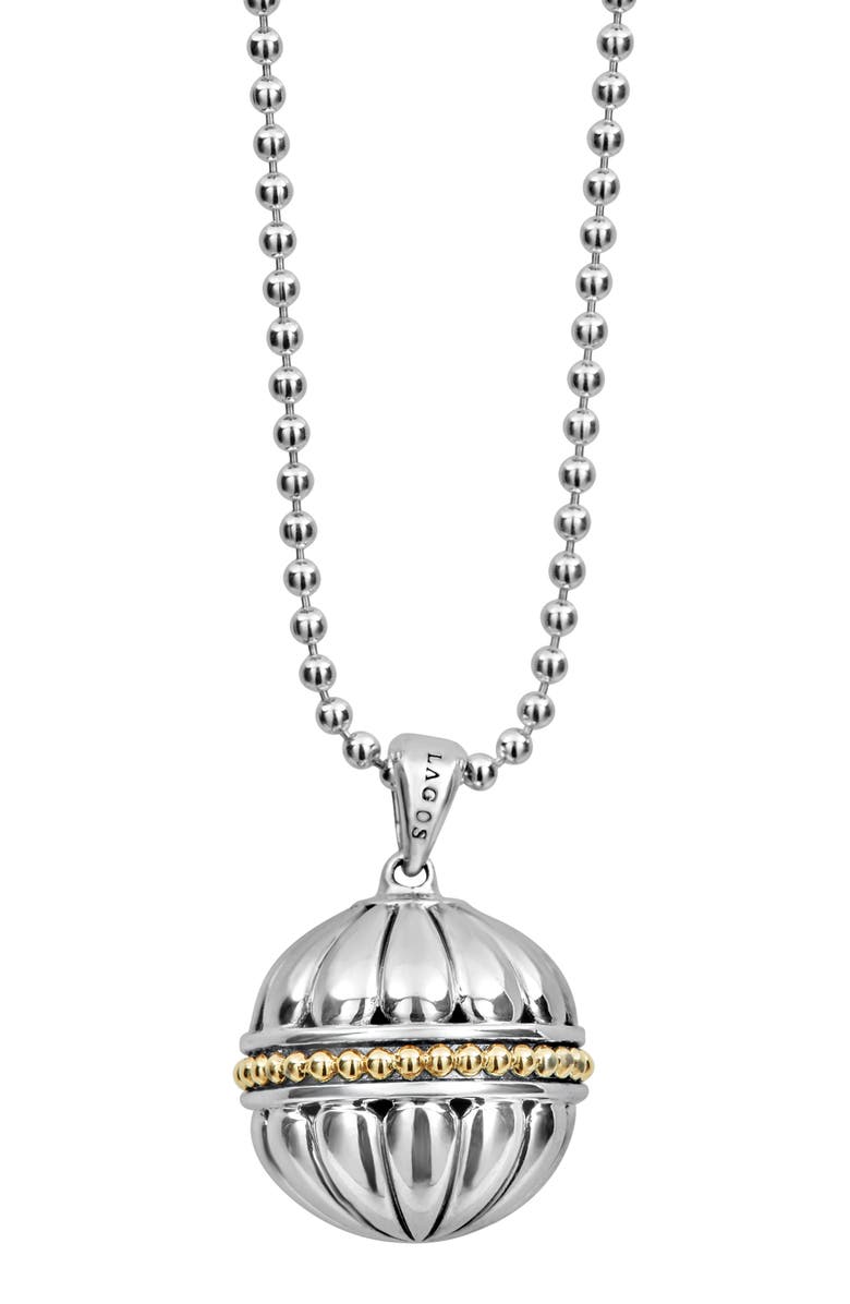 LAGOS Caviar Talisman Beaded Band Ball Pendant Necklace, Alternate, color, 