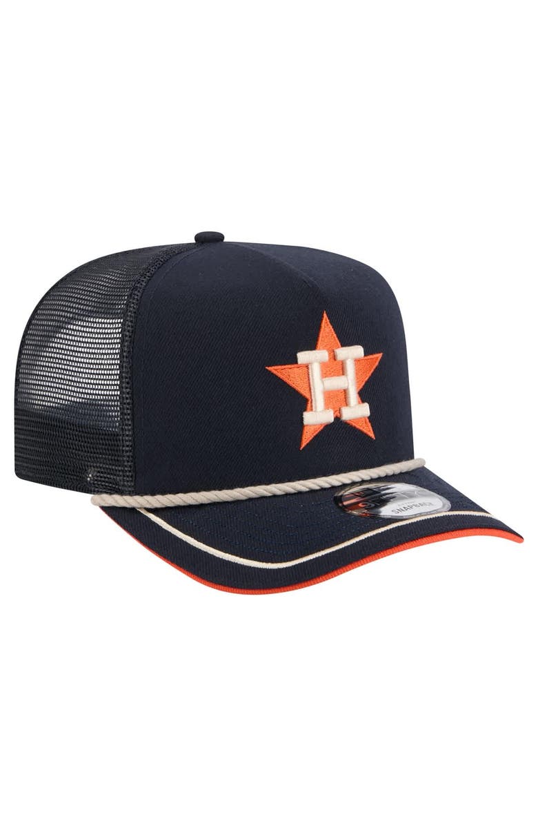 New Era Men's New Era Navy Houston Astros Vintage Rope Trucker A-Frame 9FIFTY Adjustable Hat, Alternate, color, 