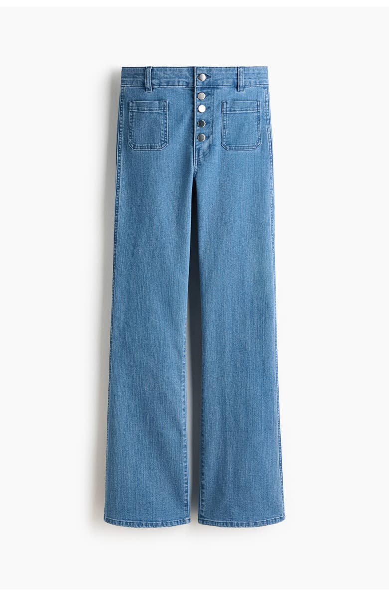 H&M Flared Leg High Waist Jeans, Alternate, color, Denim Blue