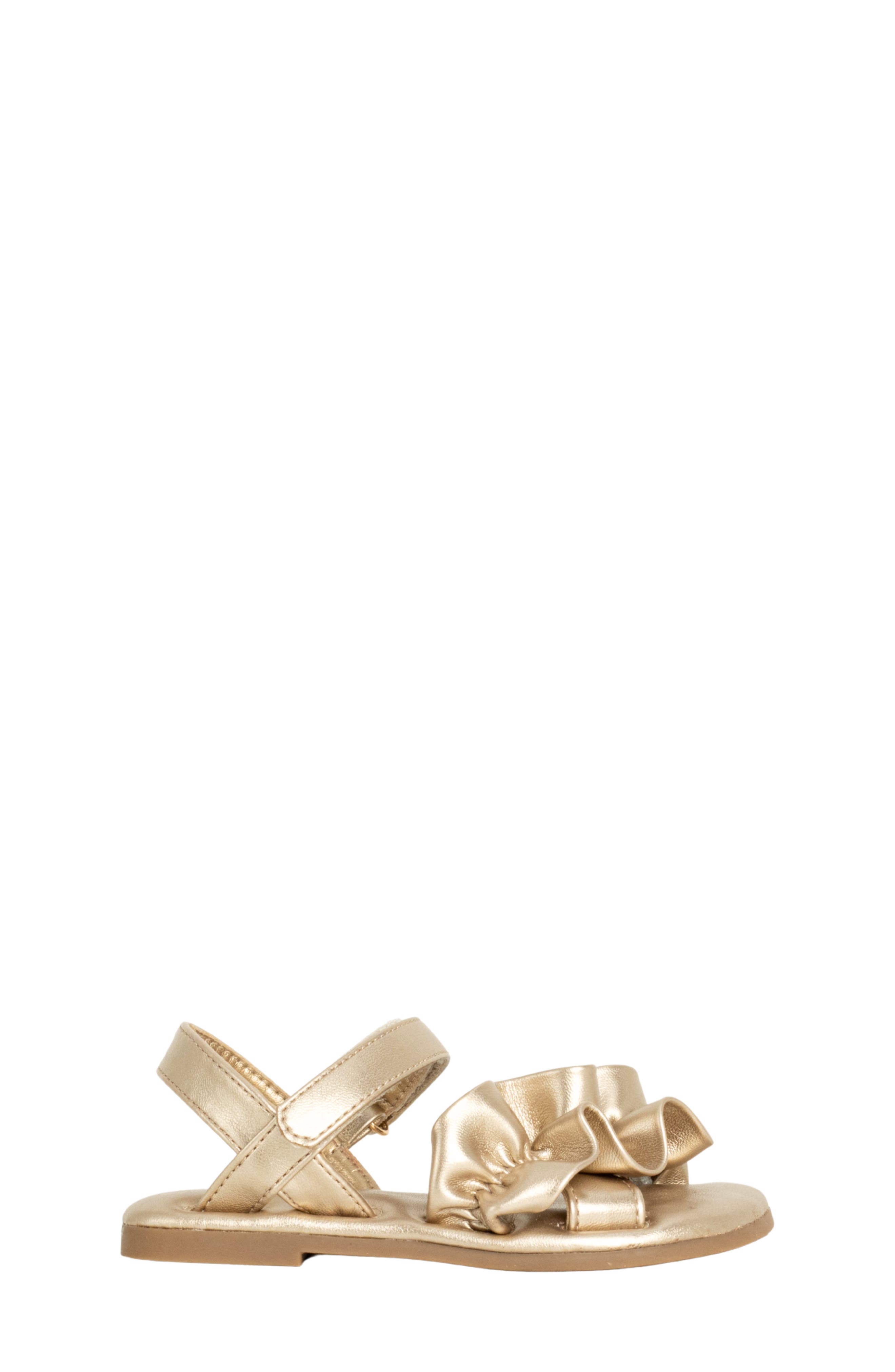 Kids' Blossom Mini Sandal, Alternate, color, GOLD
