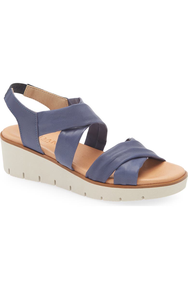 Cordani Margo Wedge Sandal, Main, color, Blue Leather