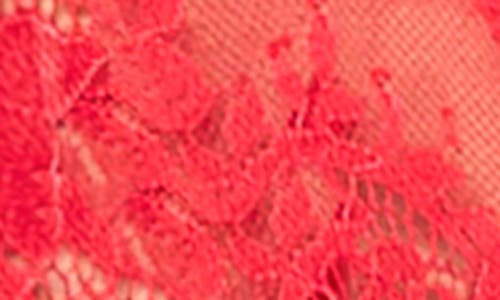 Mapalé Mapale Tie Front Lace Babydoll Chemise & Thong Set In Red