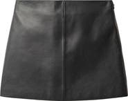 MANGO Faux Leather Miniskirt