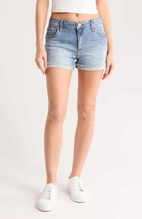 SEE THRU SOUL Molly High Waist Boyfriend Denim Shorts
