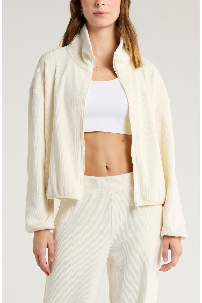 Plush Rib Jacket, Main, color, IVORY EGRET