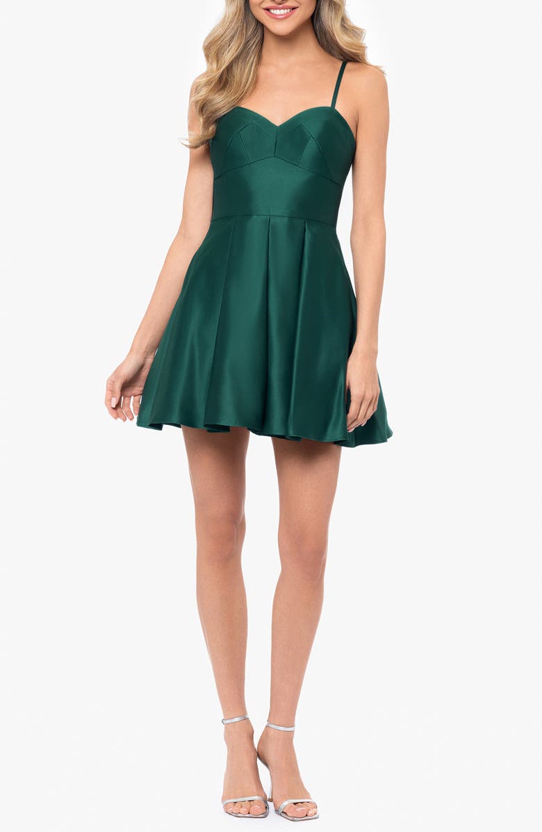 Blondie Nites Satin Minidress, Main, color,