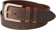 Jack Of Spades Distressed Calfskin Leather Casual Belt