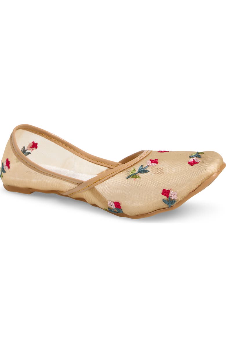 FUCHSIA Lily Mesh Flat, Main, color, Light Beige