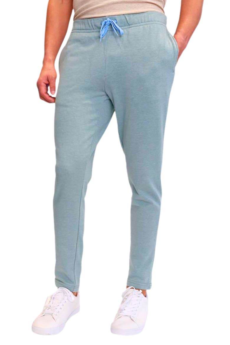 French Terry Drawstring Pants, Alternate, color, AQUA